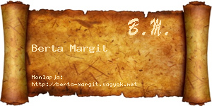 Berta Margit névjegykártya